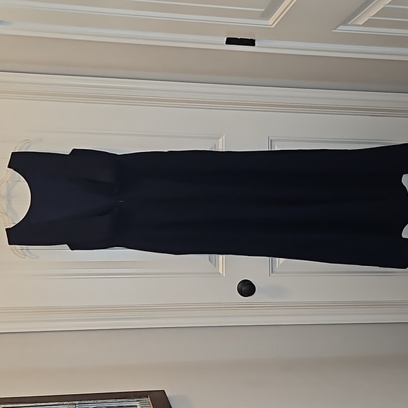 *NWOT* Dessy Collection Vivian Diamond Draped Backless Crepe Dress - Picture 8 of 16